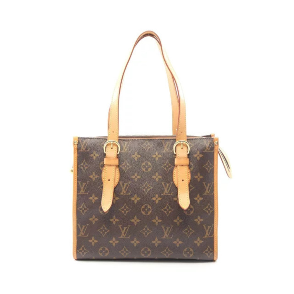 Louis Vuitton Popincourt Au Tote Bag canvas leather Monogram brown